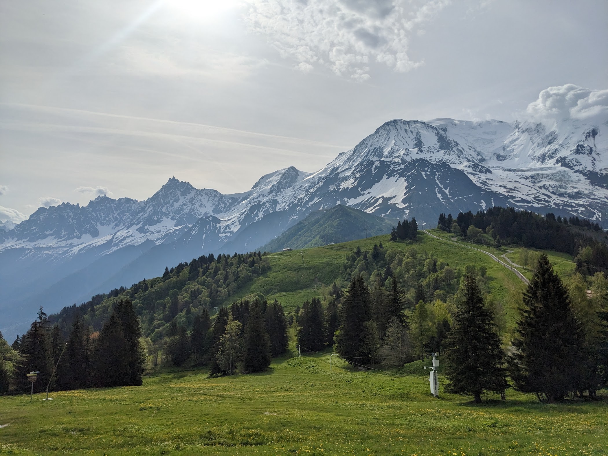 The snow-capped Mont-Blanc massif.