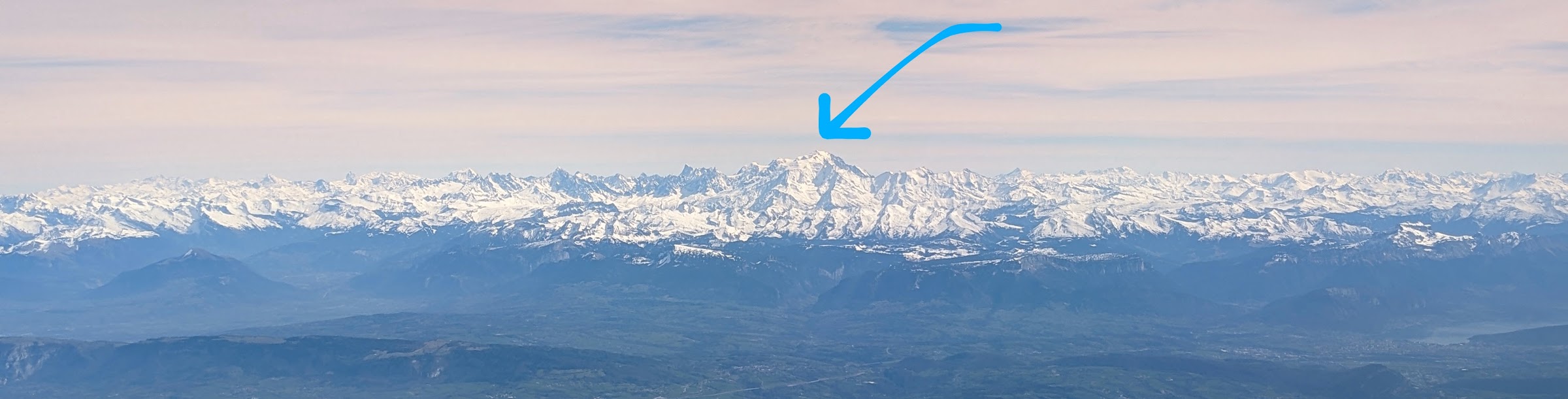 Mont-Blanc from a plane.
